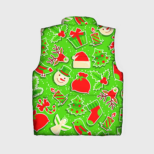 Женский жилет Новогоднее настроение паттерн / 3D-Светло-серый – фото 2