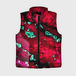 Женский жилет Абстракция красно-голубая, цвет: 3D-красный