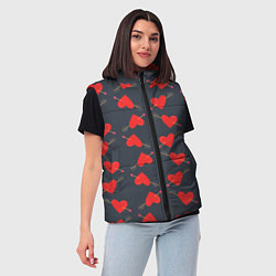Женский жилет Сердце со стрелой, цвет: 3D-красный — фото 2