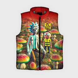 Женский жилет Рик и Морти заблудились в мухоморном поле