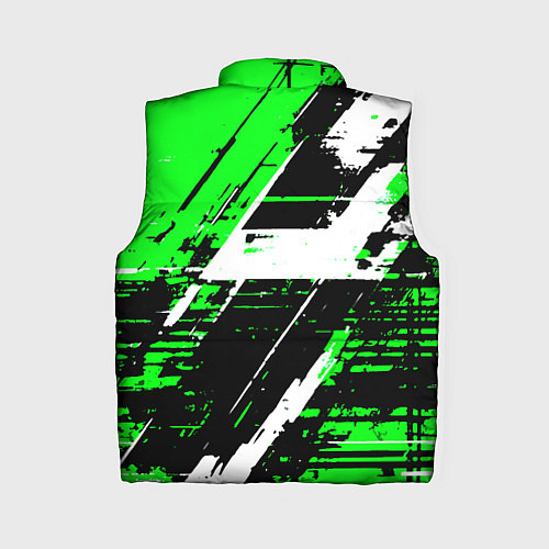 Женский жилет Diagonal black and white stripes on a green backgr / 3D-Красный – фото 2