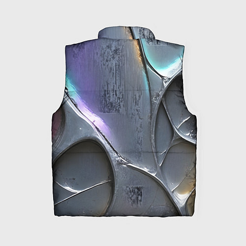Женский жилет Полированный серебряный металл / 3D-Черный – фото 2