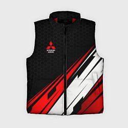 Женский жилет Mitsubishi - красная абстракция, цвет: 3D-красный