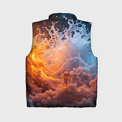 Женский жилет Брызги воды и огня / 3D-Черный – фото 2