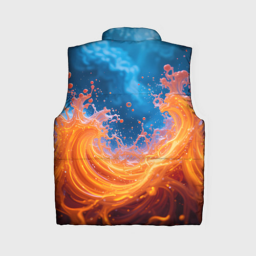 Женский жилет Яркое пламя в воде / 3D-Светло-серый – фото 2