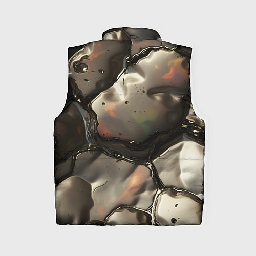 Женский жилет Жидкая субстанция светло-коричневая / 3D-Черный – фото 2