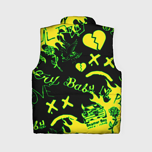Женский жилет Lil Peep кислотные автографы / 3D-Красный – фото 2