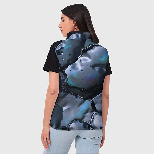 Женский жилет Жидкая субстанция серая / 3D-Красный – фото 4