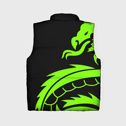 Женский жилет Квейк кислотный дракон лого / 3D-Черный – фото 2