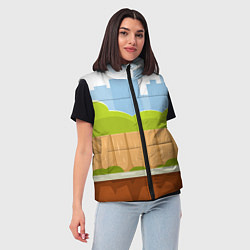 Женский жилет Летний город, цвет: 3D-светло-серый — фото 2