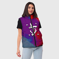 Женский жилет Doom неоновые краски, цвет: 3D-светло-серый — фото 2