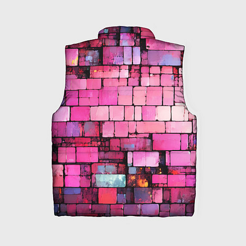 Женский жилет Pink bricks / 3D-Черный – фото 2