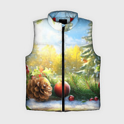 Женский жилет Солнечный новый год, цвет: 3D-красный