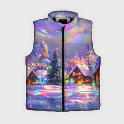 Женский жилет Дух рождества - зимние домики