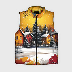 Женский жилет Новогодний двор