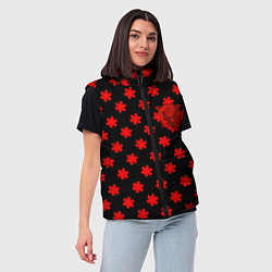 Женский жилет Bullet for my valentine pattern, цвет: 3D-красный — фото 2