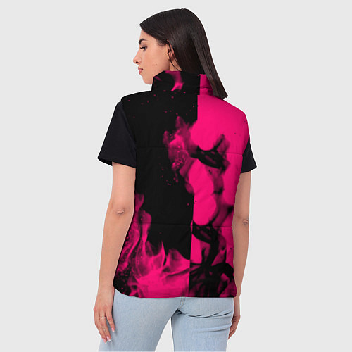 Женский жилет Monster energy fire pink / 3D-Красный – фото 4