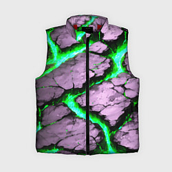 Женский жилет Треснувший камень зелёный
