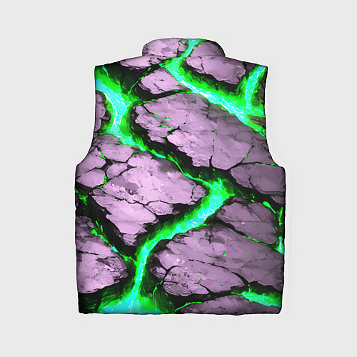 Женский жилет Треснувший камень зелёный / 3D-Красный – фото 2