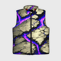 Женский жилет Треснувший камень фиолетовый, цвет: 3D-красный