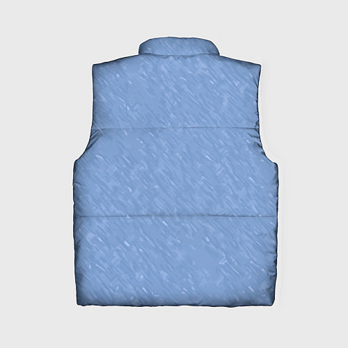 Женский жилет Холодный голубой текстурированный однотонный / 3D-Черный – фото 2