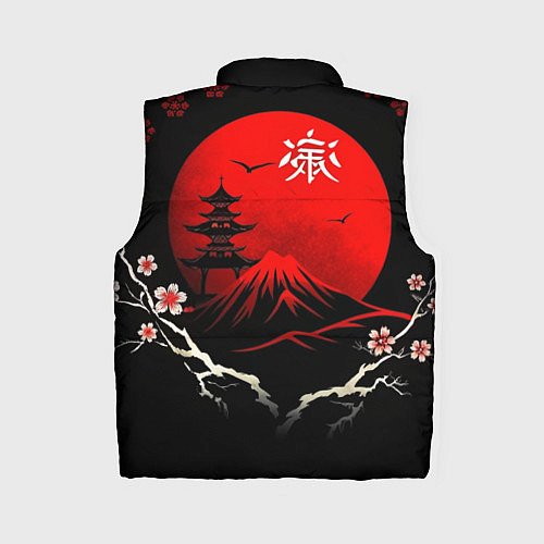 Женский жилет Japan red black nature / 3D-Светло-серый – фото 2