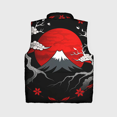 Женский жилет Японский вулкан / 3D-Черный – фото 2