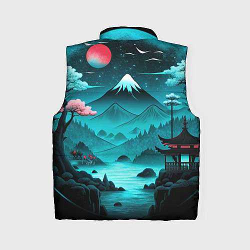 Женский жилет Коллаж из природы Японии / 3D-Светло-серый – фото 2