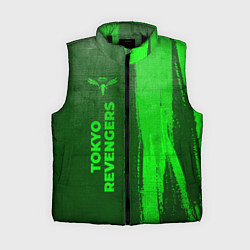 Женский жилет Tokyo Revengers - green gradient по-вертикали, цвет: 3D-черный