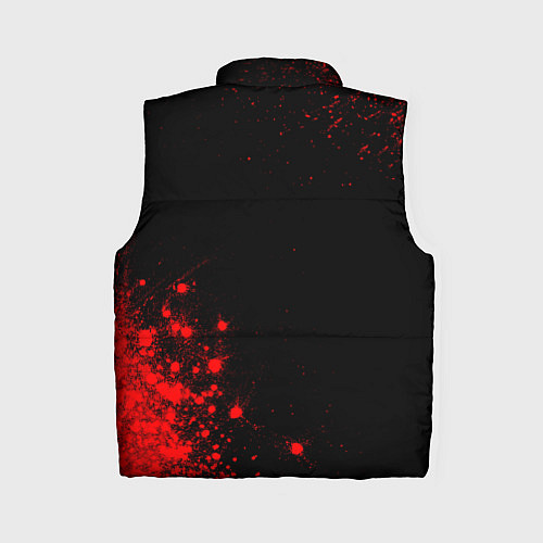 Женский жилет Red Hot Chili Peppers - red gradient вертикально / 3D-Черный – фото 2