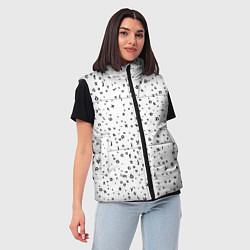 Женский жилет Паттерн латиница, цвет: 3D-светло-серый — фото 2