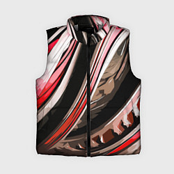 Женский жилет Волнистая чёрно-красная абстракция