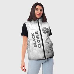 Женский жилет Black Clover - white gradient вертикально, цвет: 3D-черный — фото 2