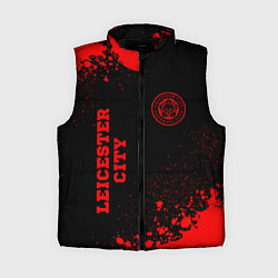Женский жилет Leicester City - red gradient вертикально, цвет: 3D-черный