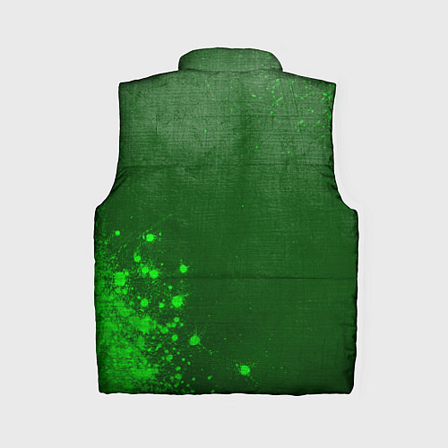 Женский жилет Queen - green gradient вертикально / 3D-Черный – фото 2