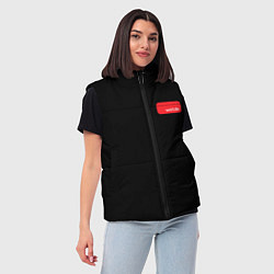 Женский жилет Punk dragonfly with paint strokes, цвет: 3D-черный — фото 2