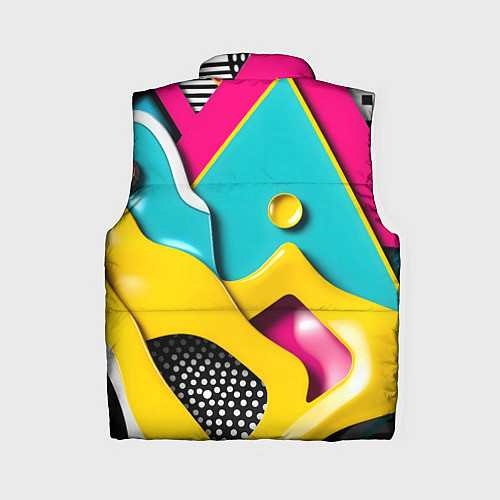 Женский жилет Праздничная абстракция / 3D-Светло-серый – фото 2