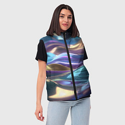 Женский жилет Космические мягкие волны, цвет: 3D-черный — фото 2