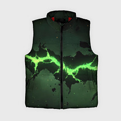 Женский жилет Неоновая плита с зеленым разломом