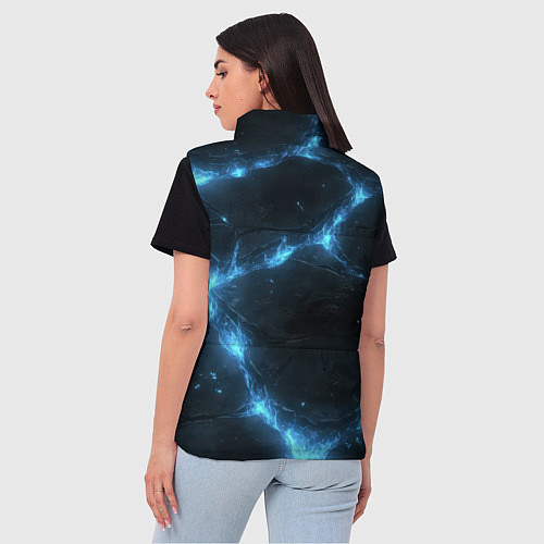 Женский жилет Синий свет из черной плиты / 3D-Красный – фото 4