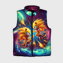 Женский жилет Битва Соника и Шэдоу в космосе в фильме, цвет: 3D-красный