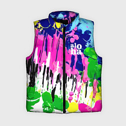 Женский жилет Colorful abstraction - aloha, цвет: 3D-черный