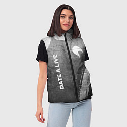 Женский жилет Date A Live - grey gradient вертикально, цвет: 3D-черный — фото 2