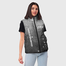 Женский жилет Counter-Strike 2 - grey gradient вертикально, цвет: 3D-черный — фото 2
