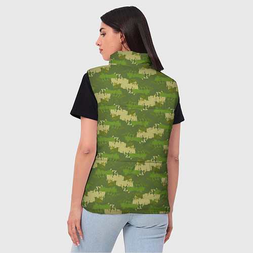 Женский жилет Зеленый камуфляж / 3D-Светло-серый – фото 4