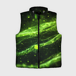 Женский жилет Текстура зеленая жидкость, цвет: 3D-светло-серый