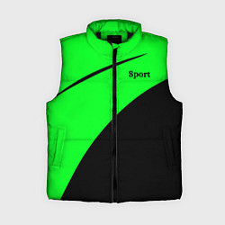 Женский жилет Sport кислотный зелёный с чёрным, цвет: 3D-черный