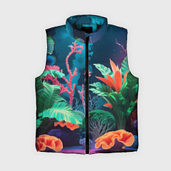 Женский жилет Морские растения, цвет: 3D-черный