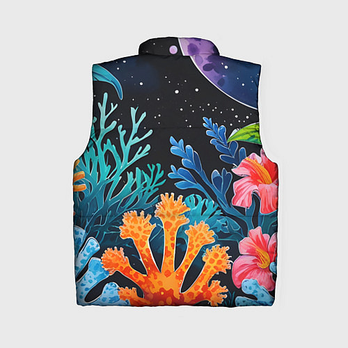 Женский жилет Космические кораллы / 3D-Черный – фото 2