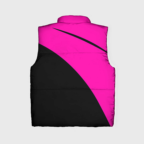 Женский жилет Розовый с чёрным двуцветный с полосой / 3D-Черный – фото 2